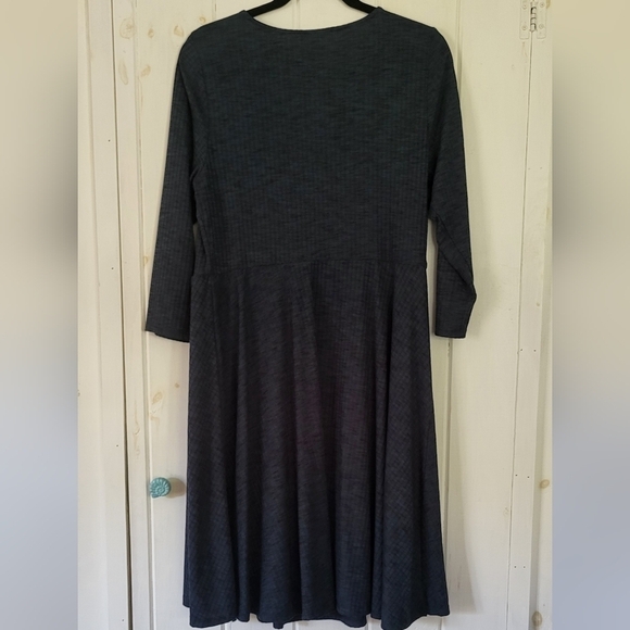 Torrid Mini Rib Knit Wrap Midi Length Dress - Picture 9 of 13